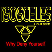 Isosceles Light Beer Sign Enseigne Néon