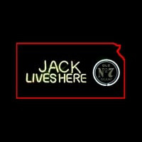 Jack Daniels Jack Lives Here Kansas Enseigne Néon