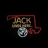 Jack Daniels Jack Lives Here Maryland Whiskey Enseigne Néon