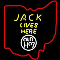 Jack Daniels Jack Lives Here Ohio Whiskey Enseigne Néon