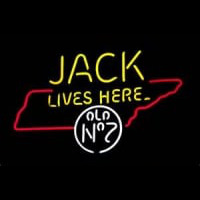 Jack Daniels Jack Lives Here Tennessee Whiskey Enseigne Néon