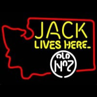 Jack Daniels Jack Lives Here Washington Whiskey Enseigne Néon