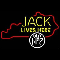 Jack Daniels Jack Lives here Kentucky Whiskey Enseigne Néon