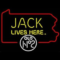 Jack Daniels Jack Lives here Pennsylvania Whiskey Enseigne Néon