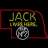 Jack Lives Here Nebraska Enseigne Néon