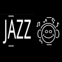 Jazz With Smiley Enseigne Néon