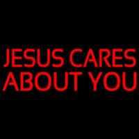 Jesus Cares About You Enseigne Néon