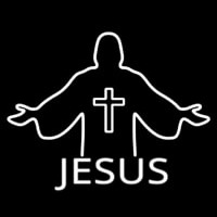 Jesus Christian Cross Enseigne Néon