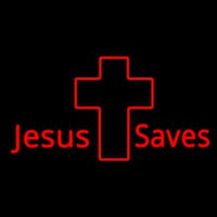 Jesus Saves With Cross Enseigne Néon