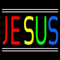 Jesus With Line Enseigne Néon