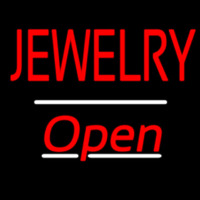 Jewelry Block Open White Line Enseigne Néon