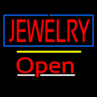 Jewelry Blue Border Open Yellow Line Enseigne Néon
