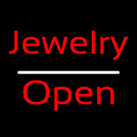 Jewelry Cursive Open White Line Enseigne Néon