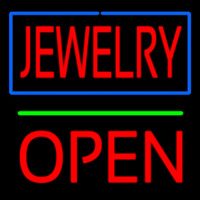 Jewelry Green Line Open Block Enseigne Néon