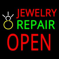 Jewelry Repair Block Open With Logo Enseigne Néon