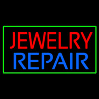 Jewelry Repair Green Rectangle Enseigne Néon