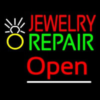 Jewelry Repair Logo Open Enseigne Néon
