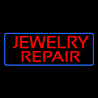 Jewelry Repair Rectangle Blue Enseigne Néon