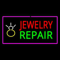 Jewelry Repair Rectangle Purple Enseigne Néon