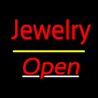 Jewelry Yellow Line Open Enseigne Néon