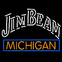 Jim Beam Michigan Logo Enseigne Néon
