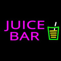 Juice Bar Pink Te t Glass Logo Enseigne Néon