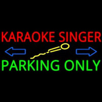 Karaoke Singer Parking Only 2 Enseigne Néon