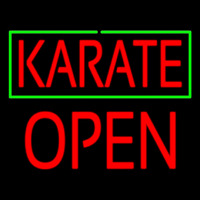 Karate Block Open Enseigne Néon