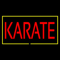 Karate Rectangle Yellow Enseigne Néon
