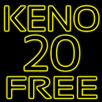 Keno 20 Free Enseigne Néon