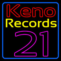 Keno Records 21 1 Enseigne Néon