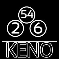 Keno With Ball Enseigne Néon