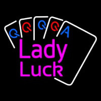 Lady Luck Cards Enseigne Néon