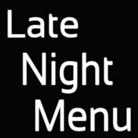 Late Night Menu Enseigne Néon