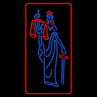 Law Office Logo With Red Border Enseigne Néon