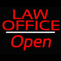Law Office Open White Line Enseigne Néon