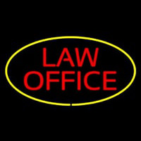 Law Office Oval Yellow Enseigne Néon
