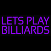 Lets Play Billiard 1 Enseigne Néon