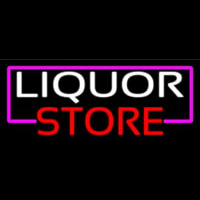 Liquor Store With Pink Border Enseigne Néon