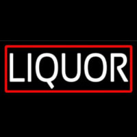 Liquor With Red Border Enseigne Néon