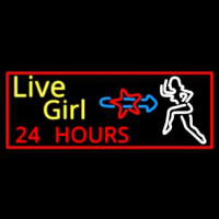 Live Girls 24 Hrs Enseigne Néon
