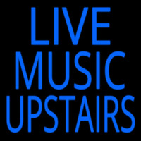 Live Music Upstairs Blue Enseigne Néon