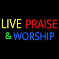 Live Praise And Worship Enseigne Néon