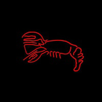 Lobster In Red Logo Enseigne Néon