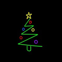 Logo Christmas Tree Enseigne Néon
