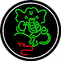 Lord Ganesha With Border Enseigne Néon
