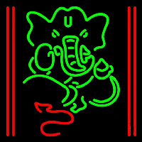 Lord Ganesha With Line Enseigne Néon