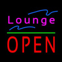Lounge Block Open Green Line Enseigne Néon