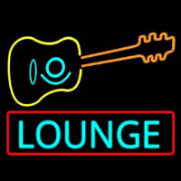 Lounge With Guitar  Enseigne Néon