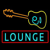 Lounge With Guitar Enseigne Néon